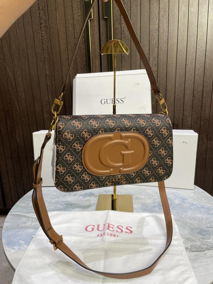 GUESS Womens Eco Mietta Flap Shoulder Bag with box 467