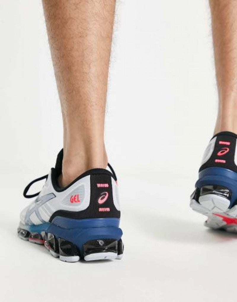 Asics Gel Quantum 360 trainers in white and blue