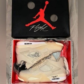 Jordan Retro 4 Off White SAIL CREAM Semi UA