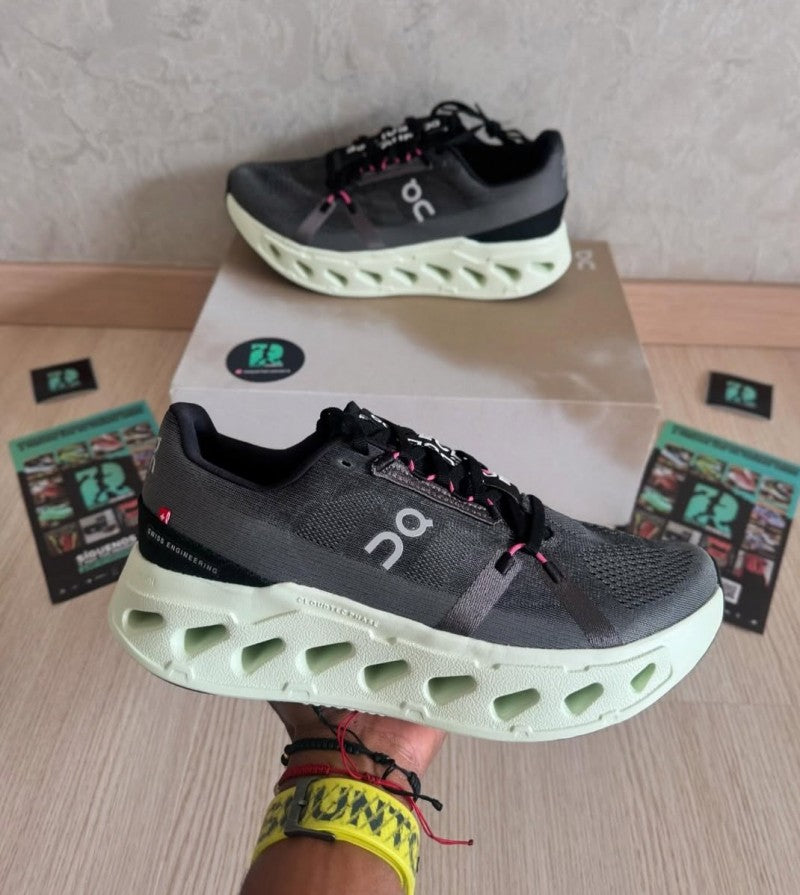 ON Cloudsurfer black lime green