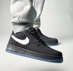 Nikee AirForce 1 "Black Reflective Swoosh" #658