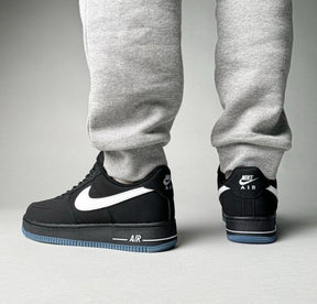 Nikee AirForce 1 "Black Reflective Swoosh" #658