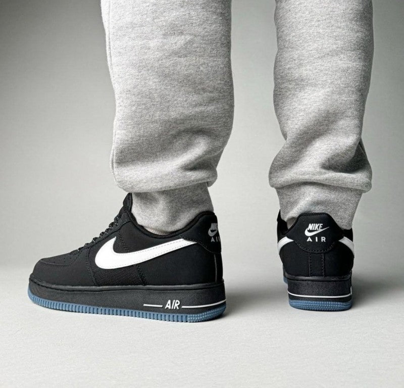 Nikee AirForce 1 "Black Reflective Swoosh" #658