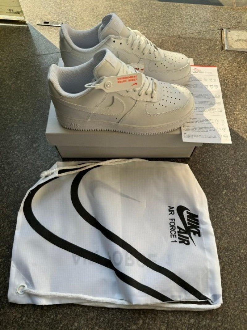 Nik.e Airforce 1 white pure leather heavy quality with all accessories