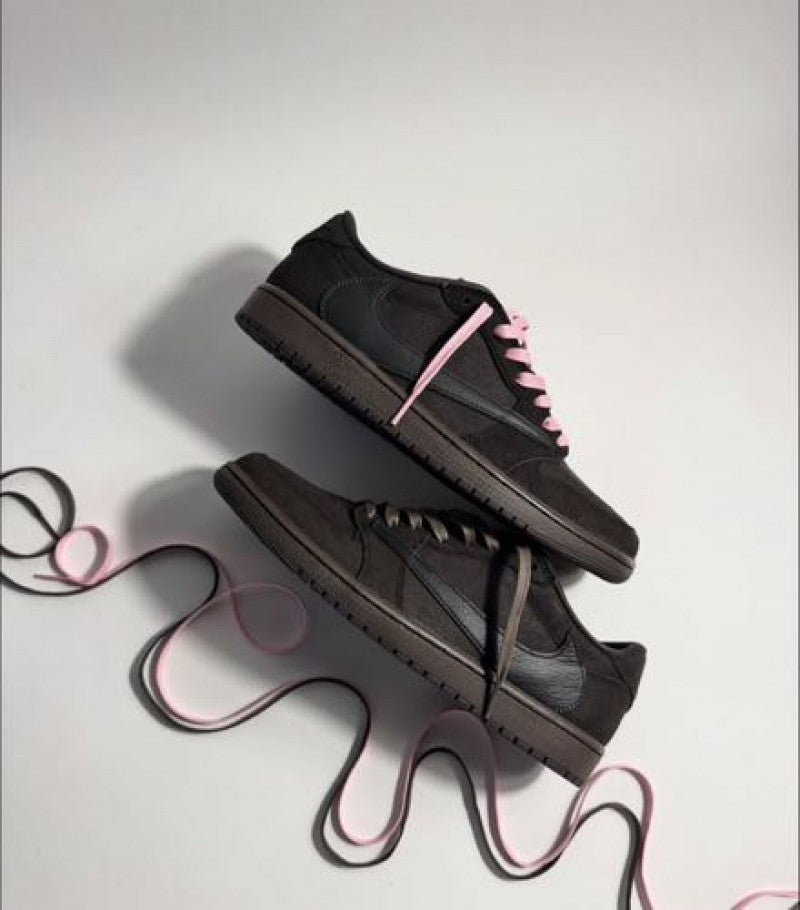 Nik ee Air Jordan 1 Low X Travis Scott Velvet Brown Semi UA