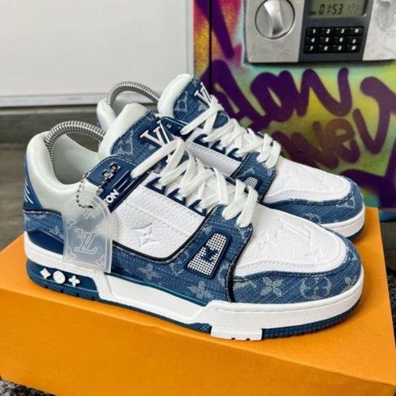 Louis Vuitton Trainer Blue With Full Kit