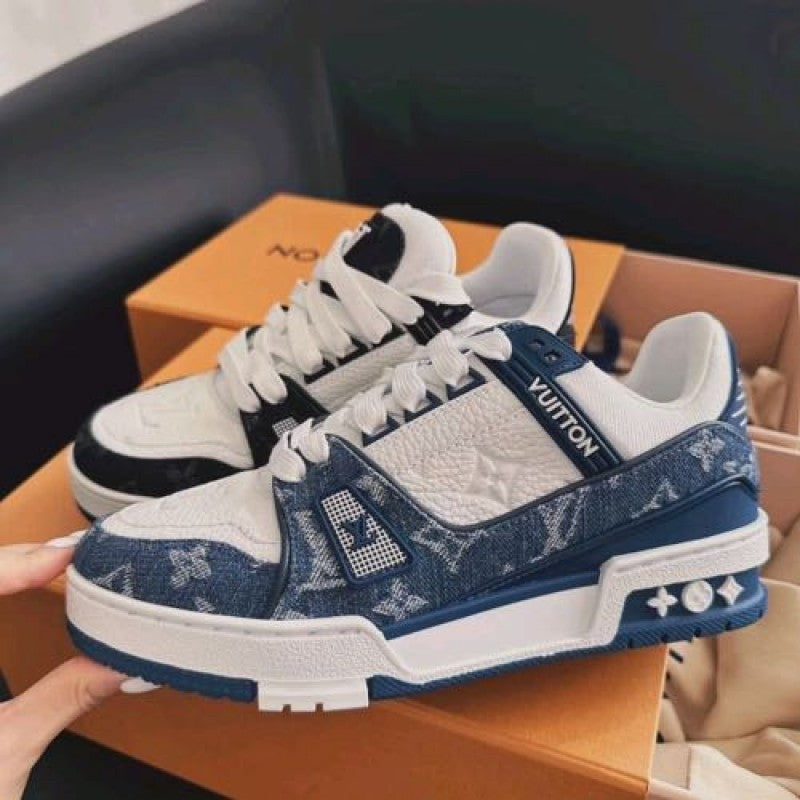Louis Vuitton Trainer Blue With Full Kit
