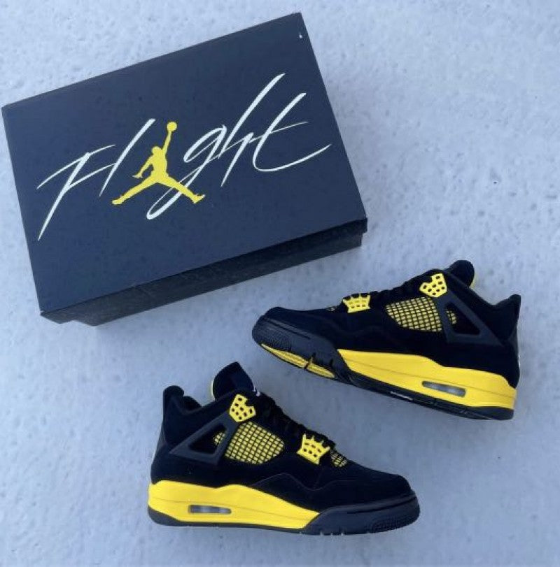 NIKEE Air JORDAN 4 YELLOW THUNDER SEMI UA