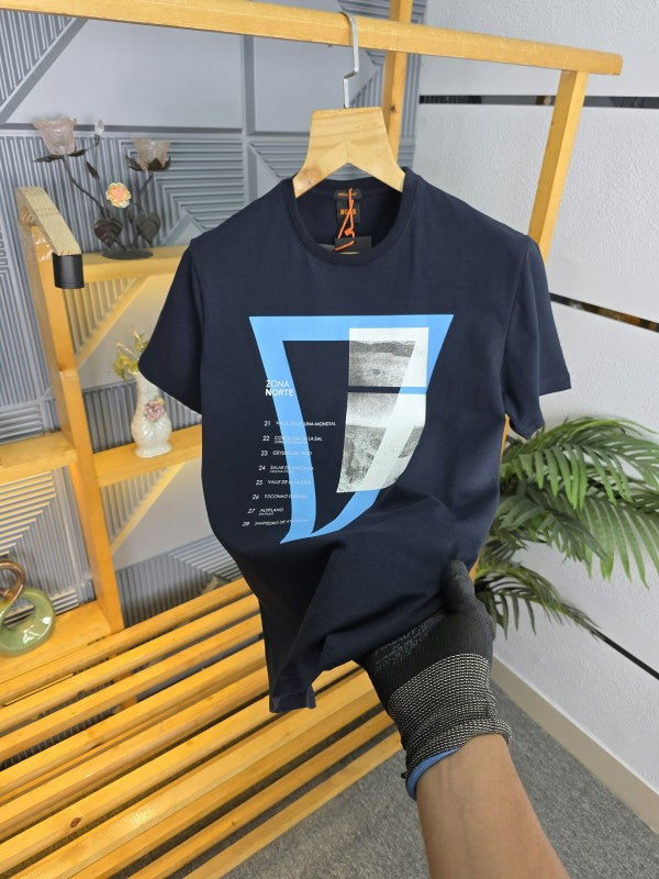 Bos T Shirts Navy K55-N