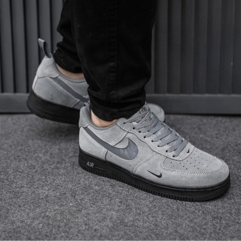 Nikee AirForce 1 Low "Reflective Swoosh Cool Grey" #674