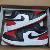 Nikee Air Jordan Retro 1 Low "Bred Toe" #240