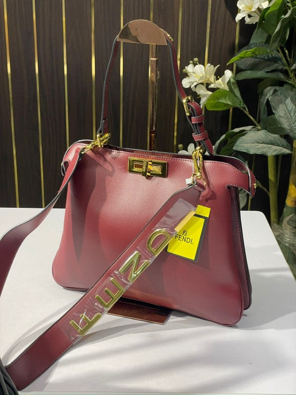 Fend  i peekabo soft leather edition with dust bag(88836 wine)
