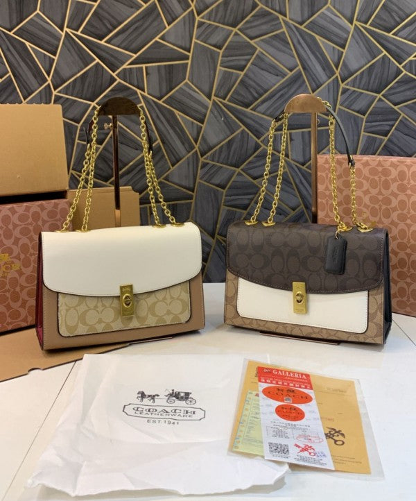 COAC H LANE SHOULDER BAG WITH DOUBLE BOX