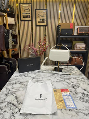 Ysl Yves Saint Laurent Lou Camera Bag With Box Dust Bag (White)