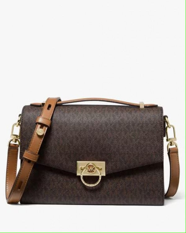 Michael  Kors  Hendrix  Logo  Cross Body  Bag  With  Dust  Bag  (21009  Coffee  Brown)
