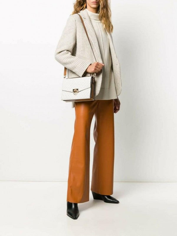 Michael  Kors  Hendrix  Logo  Cross Body  Bag  With  &  Dust  Bag  (3810  Beige  Brown)