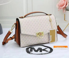 Michael  Kors  Hendrix  Logo  Cross Body  Bag  With  &  Dust  Bag  (3810  Beige  Brown)