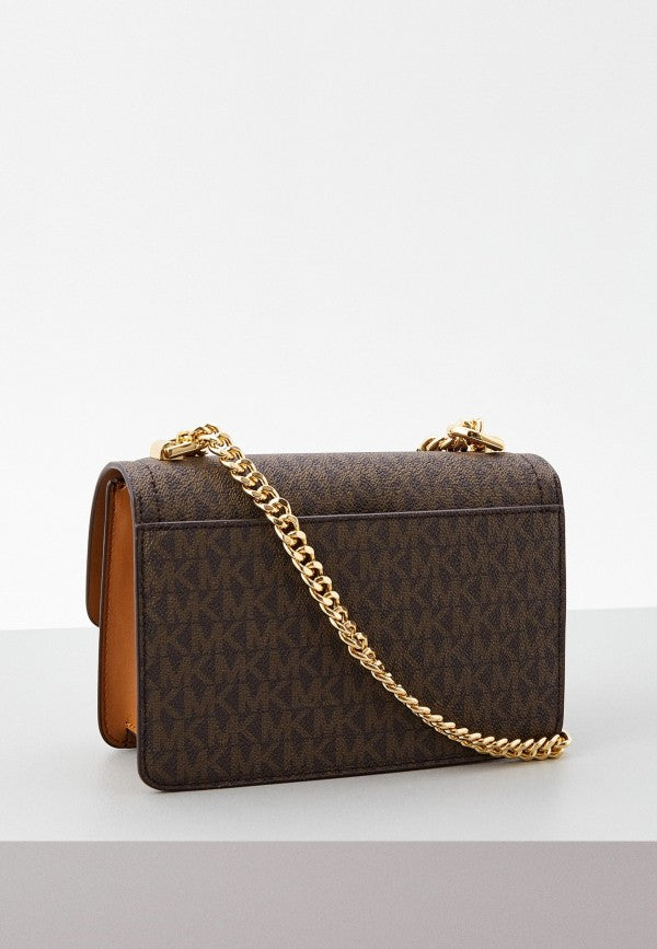 Michael  Kors  MK Heather Shoulder Bag With OG Box(22301 coffe)