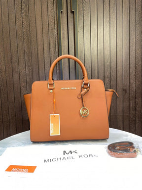Michael  Kors  Ellis  Selma  Medium  Satchel  Brown  With  Dust  Bag  6038  Brown