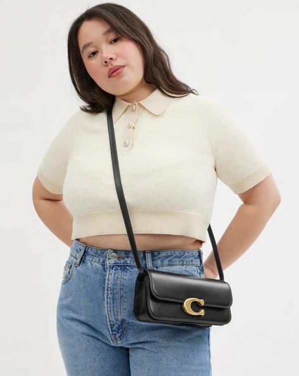 Coach  Idol  Medium  Bag  23  CP131  Black  High  Quality  Wid  OG  Box  &  Dust  Bag  CP131  Black