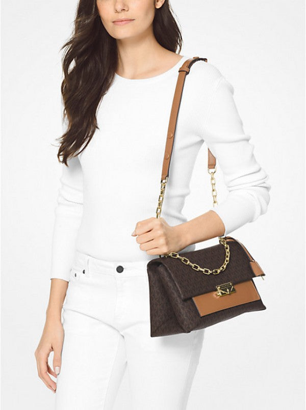 Michael  Kors  Cece  Medium  Logo  Shoulder  Dust  Bag  100829  Coffee  Brown