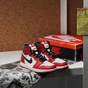 Nikee Air Jordan Retro 1 High Lost & Found With Og Box Yellow Bill Butter Paper