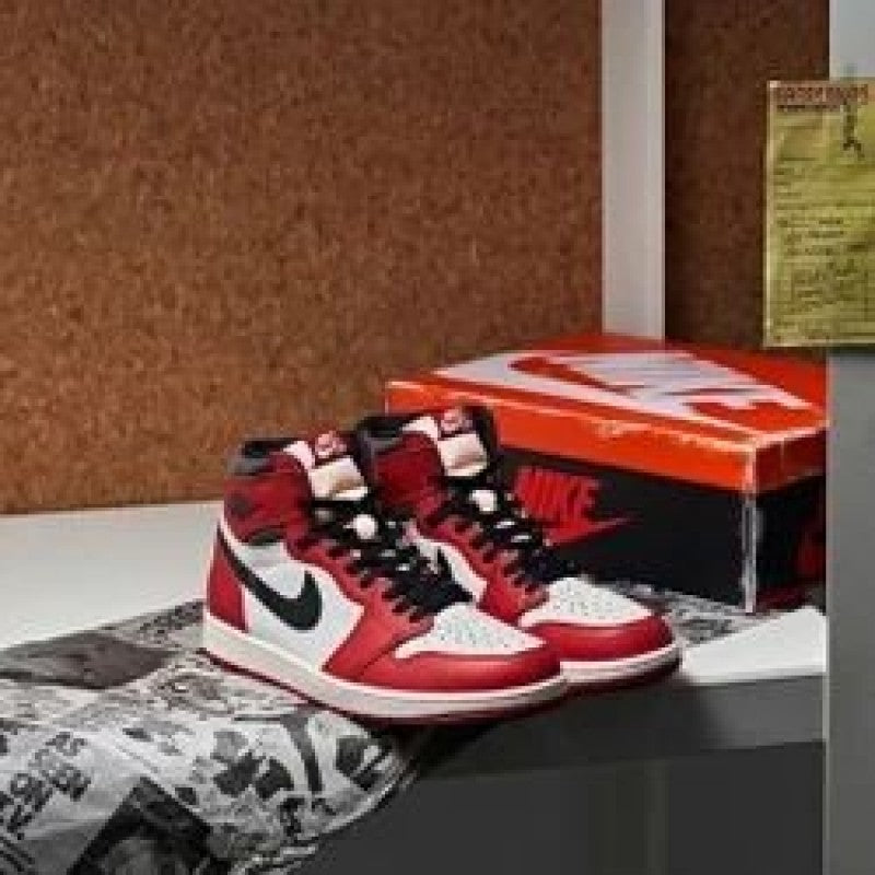Nikee Air Jordan Retro 1 High Lost & Found With Og Box Yellow Bill Butter Paper