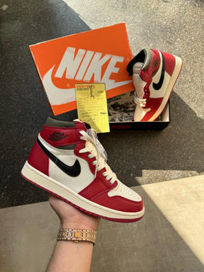 Nikee Air Jordan Retro 1 High Lost & Found With Og Box Yellow Bill Butter Paper