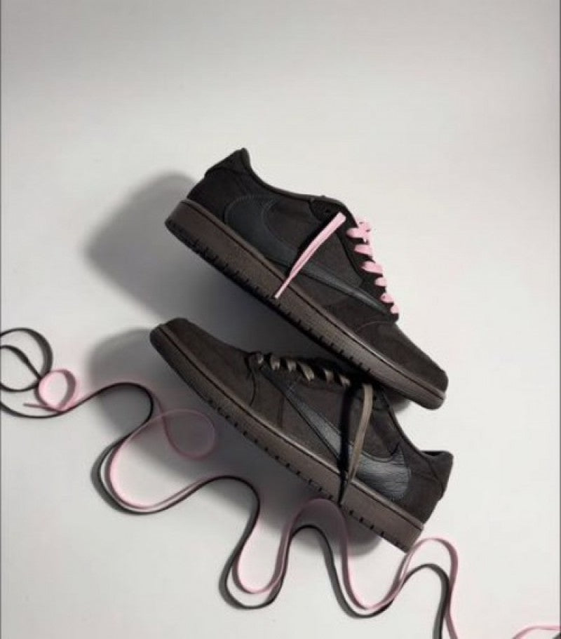 Nikee Air Jordan 1 Low X Travis Scott Velvet Brown Semi UA