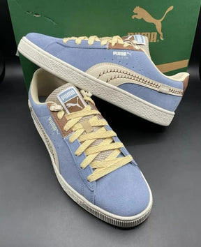 Pumaa suede expedition sneakermen zen blue brown mushroom