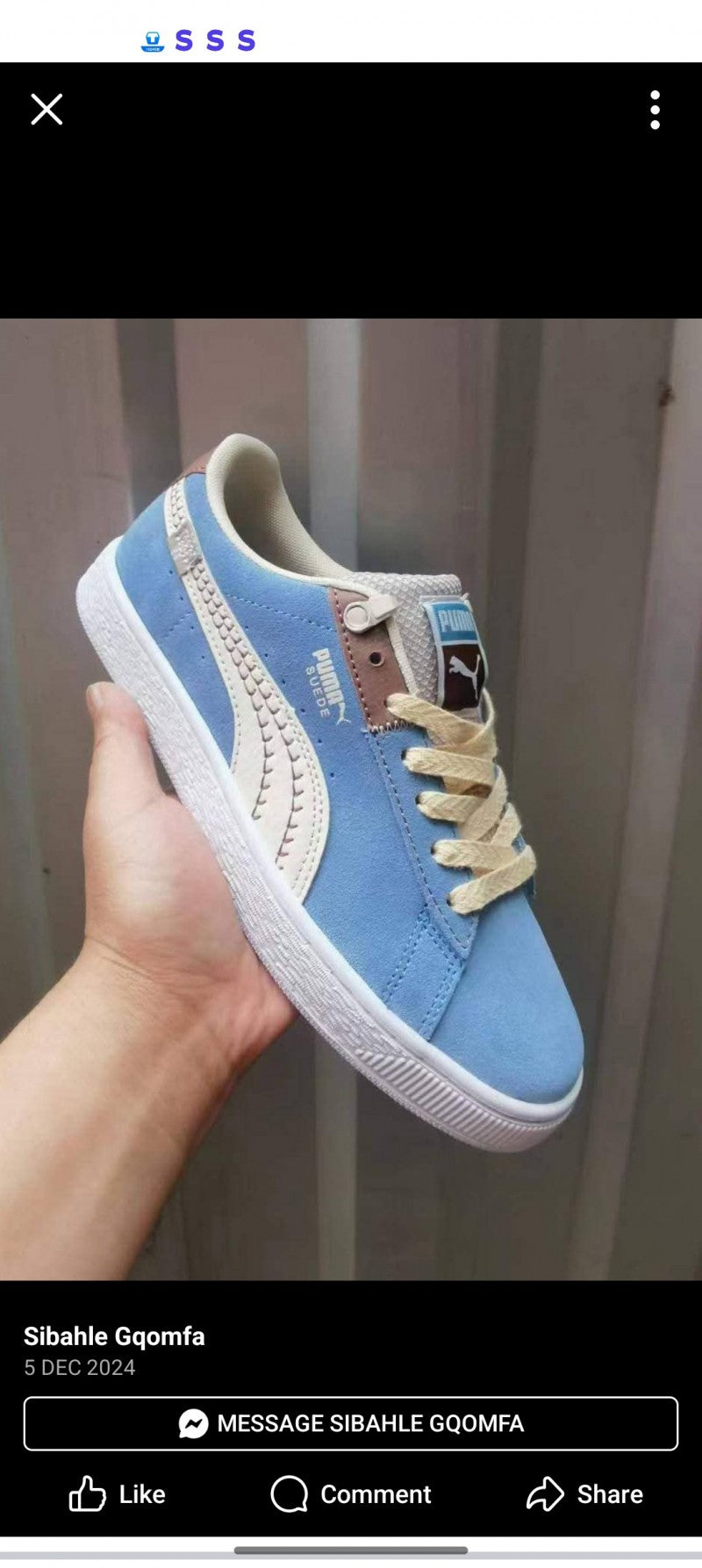 Pumaa suede expedition sneakermen zen blue brown mushroom