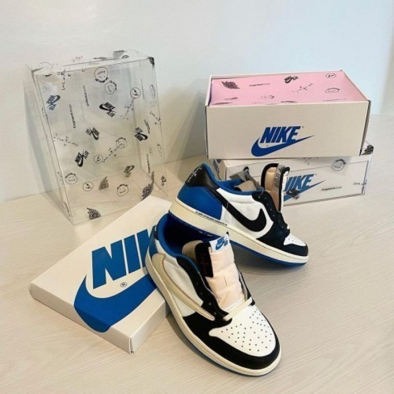 Jordan 1 Low Fragment X Travis Scott With Plastic Packing Semi UA 514