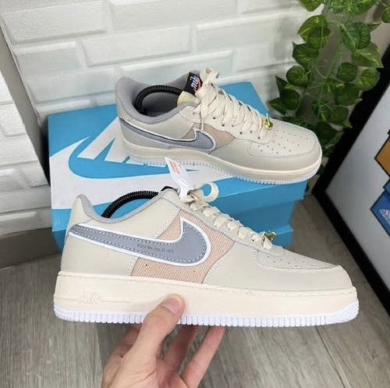 Nikee Airforce 1 Low Beige Reflective