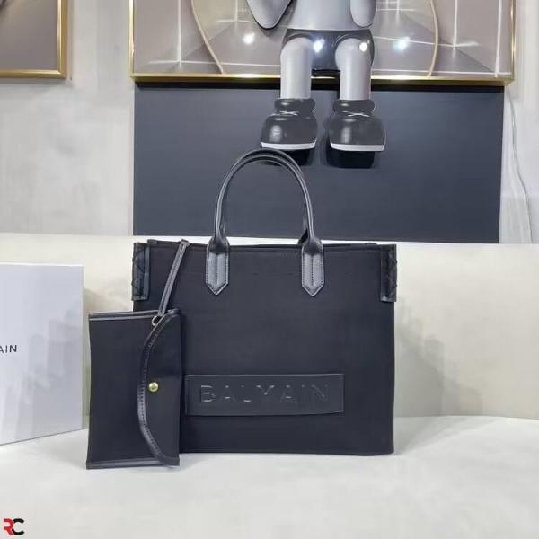Balmain  B Army  Black  Tote  Bag  With  Pouch  Black  With  Dust  Bag  990