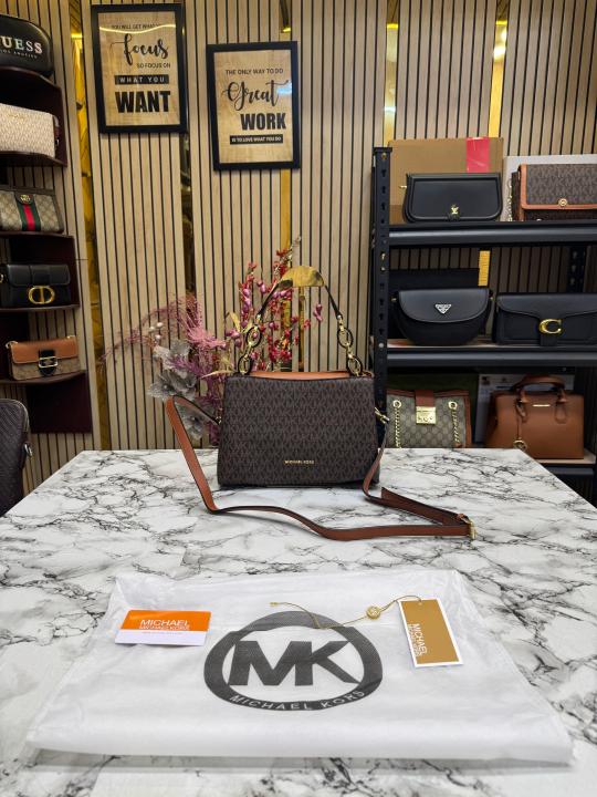 Michael  Kors Shoulder Satchel Bag With Dust Bag (Brown)