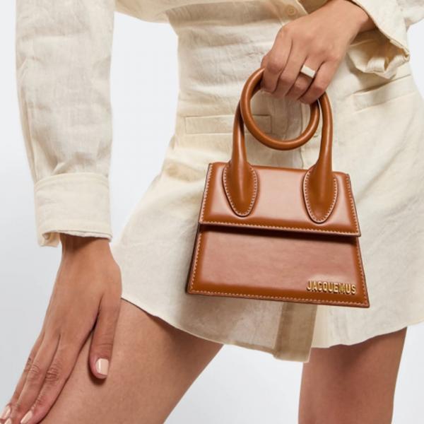 Jacquemus Le Chiquito Noeud Bag With OG Box Dust Bag & Extra Sling Belt (Brown   665)