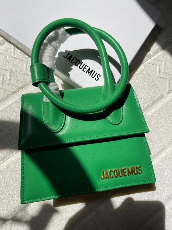 Jacquemus Le Chiquito Noeud Bag With OG Box Dust Bag & Extra Sling Belt (Green   665)
