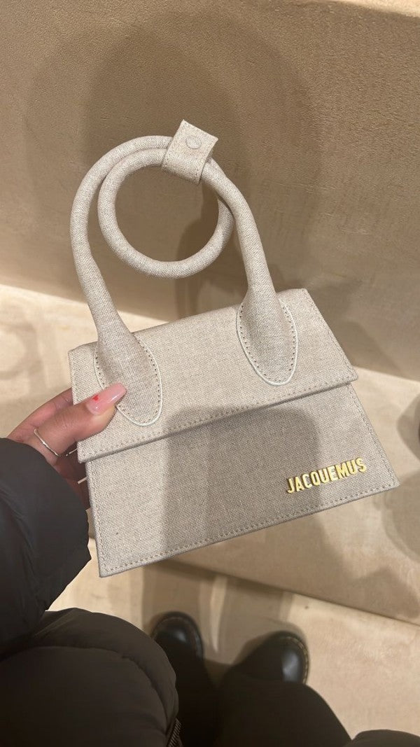 Jacquemus Le Chiquito Noeud Bag With OG Box Dust Bag & Extra Sling Belt (Stick Hemp   665)