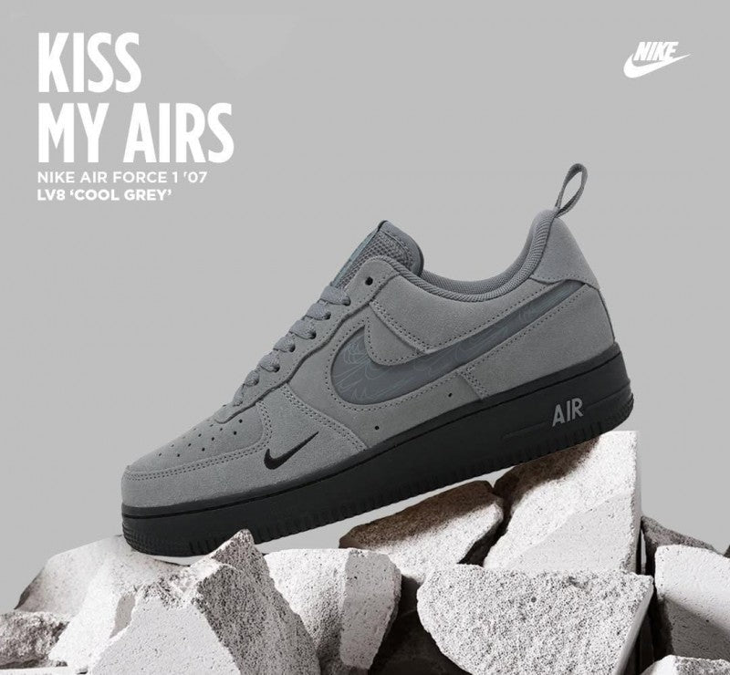 E Airforce 1 07 lv8 se reflective swoosh cool grey