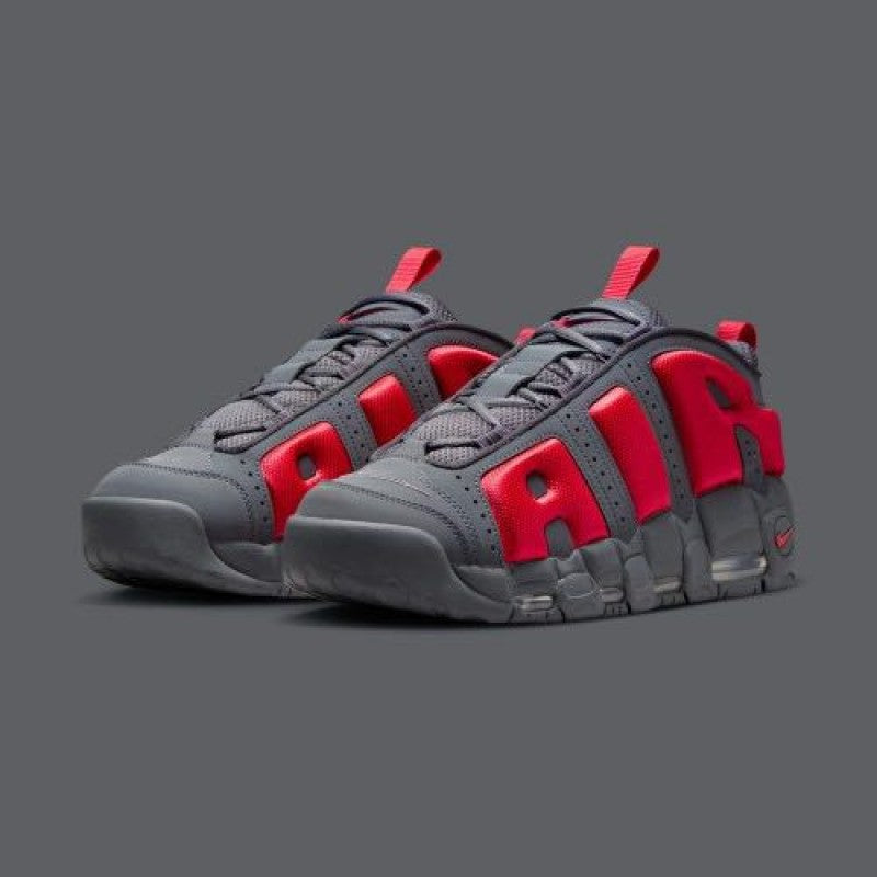 Nikee Air More Uptempo Dark Grey Light Crimson
