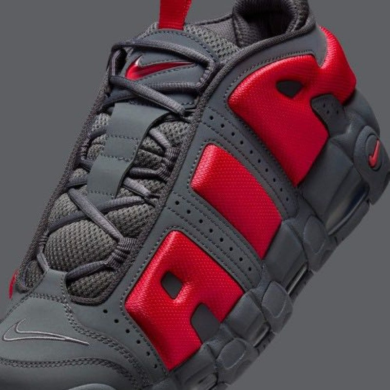 Nikee Air More Uptempo Dark Grey Light Crimson