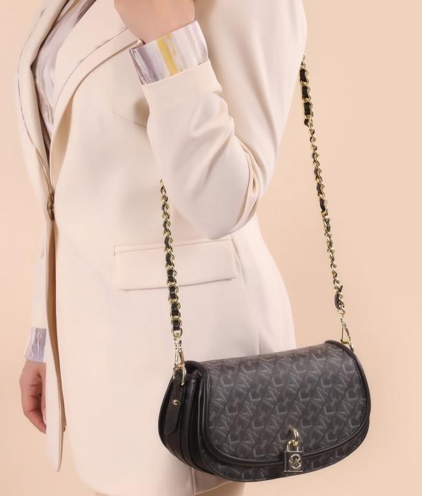 Michael  Kors Mila Small Empire Signature Logo Shoulder Bag With carry bag and box 488