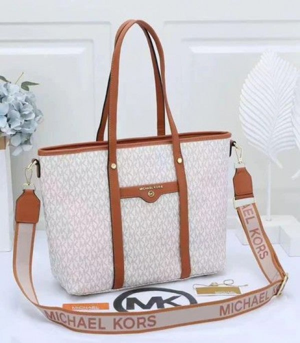 Michael  Kors  Tote  Bag  Hombro  With  Brand  Dust  Bag  (Beige  Brown  23011)