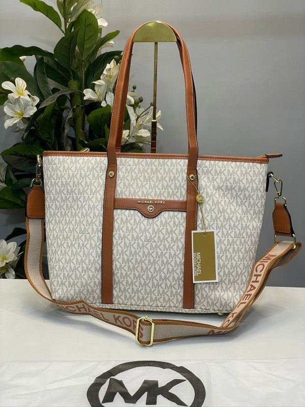 Michael  Kors  Tote  Bag  Hombro  With  Brand  Dust  Bag  (Beige  Brown  23011)