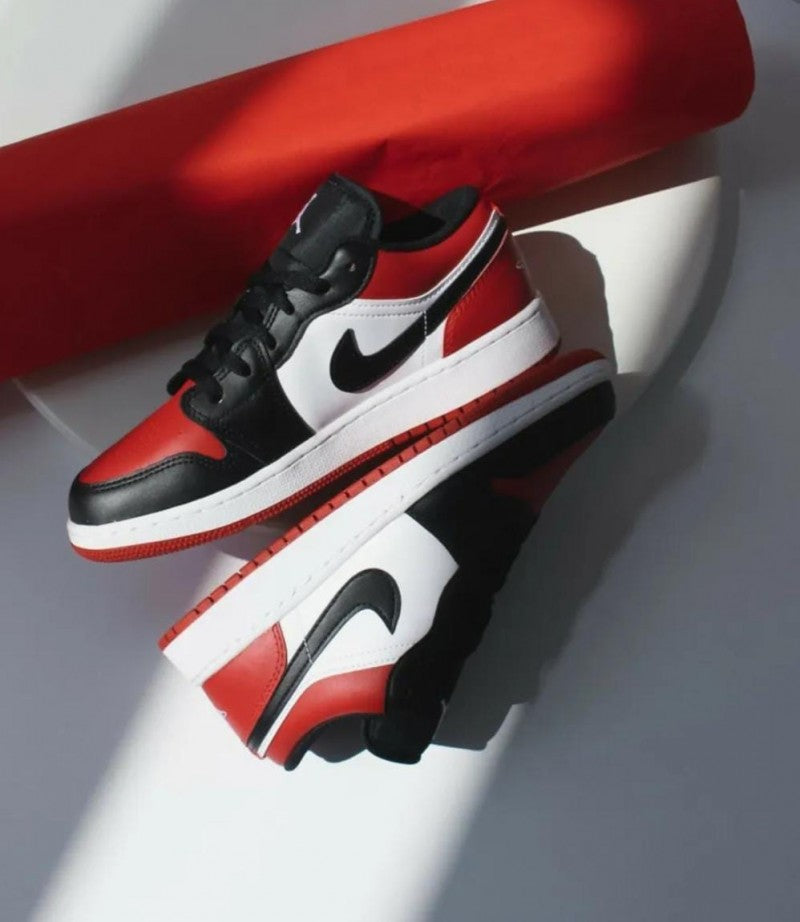 E Air jordan 1 low bred toe