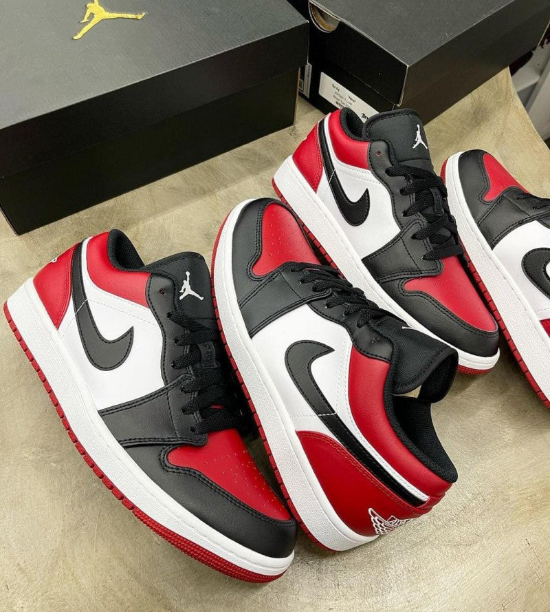 E Air jordan 1 low bred toe