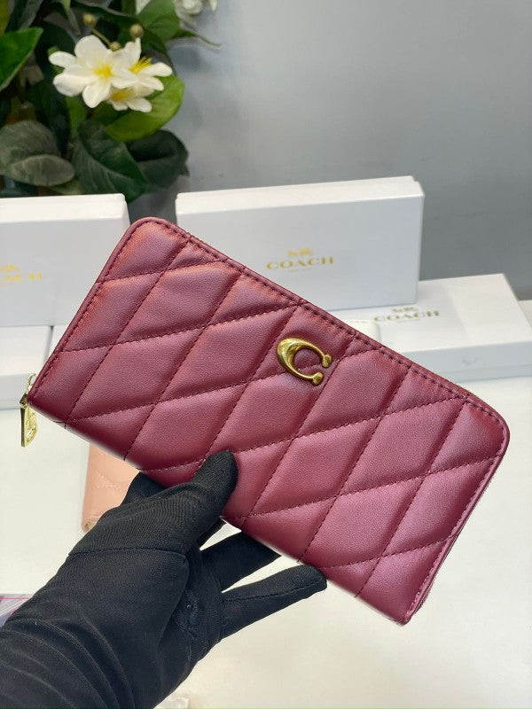 Coach  zipper  ladies  wallet  with  box  (7201 red)