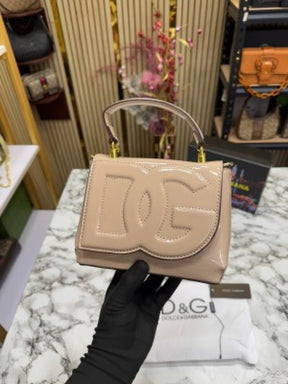 Dolce  &  Gabbana  lacquered  bag  mini  DG Logo  (Cream)