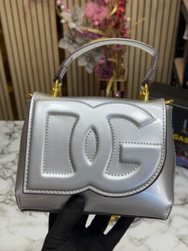 Dolce  &  Gabbana  lacquered  bag  mini  DG Logo  (Silver)