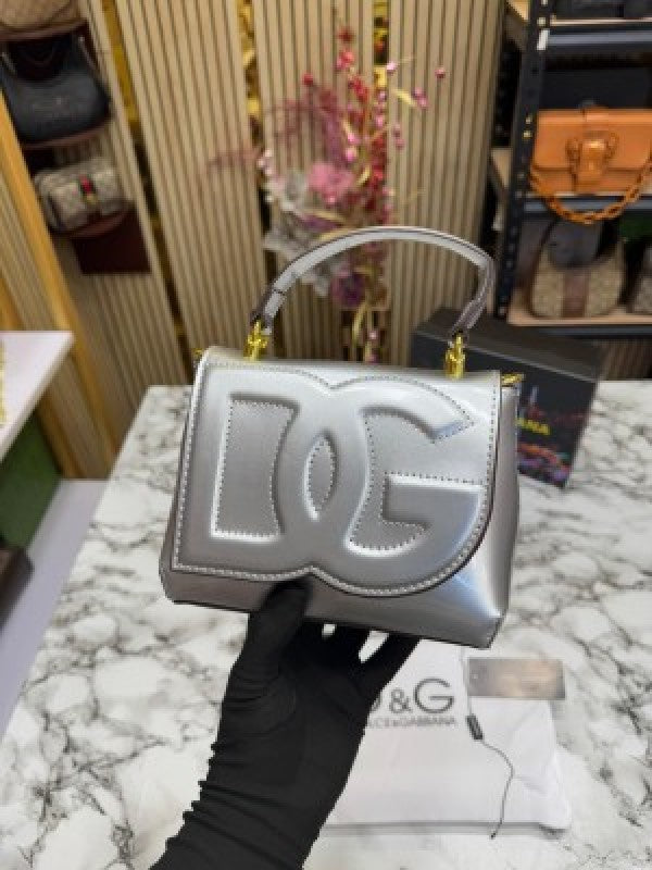 Dolce  &  Gabbana  lacquered  bag  mini  DG Logo  (Silver)